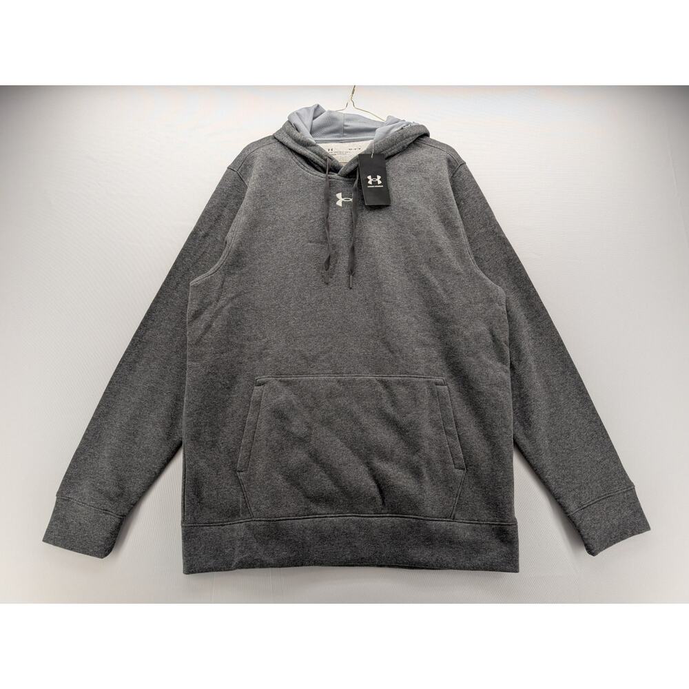 NWT Under Armour Men's UA Hustle Fleece Hoodie in Grey size Medium